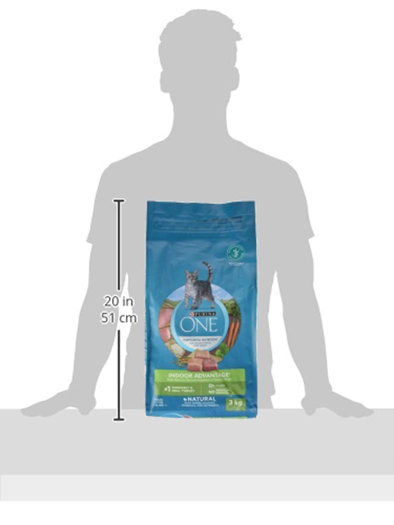 Purina ONE +Plus Dry Cat Food, Indoor Advantage Turkey - 3 kg Bag 🍁 All In One Marketplace Canada