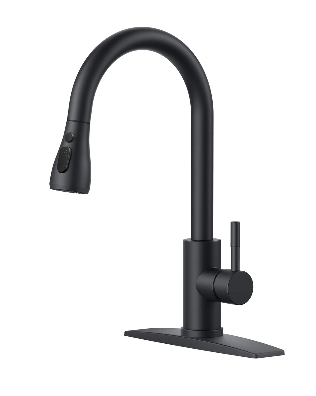 FORIOUS Black Kitchen Faucets with Pull Down Sprayer, Kitchen Sink Faucet with Pull Out Sprayer, Fingerprint Resistant, Single Hole Deck Mount, Single Handle Copper Kitchen Faucet, Matte Black 🍁 All In One Marketplace Canada