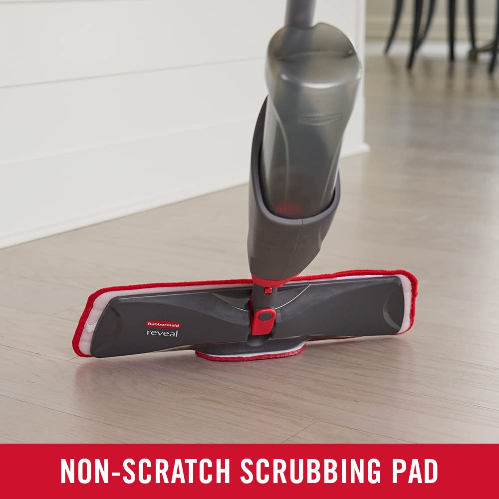 Rubbermaid Microfiber Reveal Spray Mop Floor Cleaning Kit with 3 Microfiber Wet Pads, 1 Solution Refillable Bottles for Wet & Dry Use, Washable & Reusable Pads, Cordless, for All Floor Types 🍁 All In One Marketplace Canada