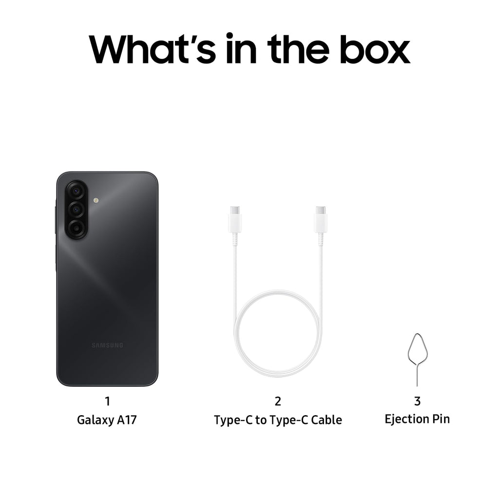 Samsung Galaxy A17 5G (CAD Version & Warranty) - 6.7" AMOLED Screen, 128GB, Black, 25W Fast Charging, Android Unlocked Smartphone 🍁 All In One Marketplace Canada