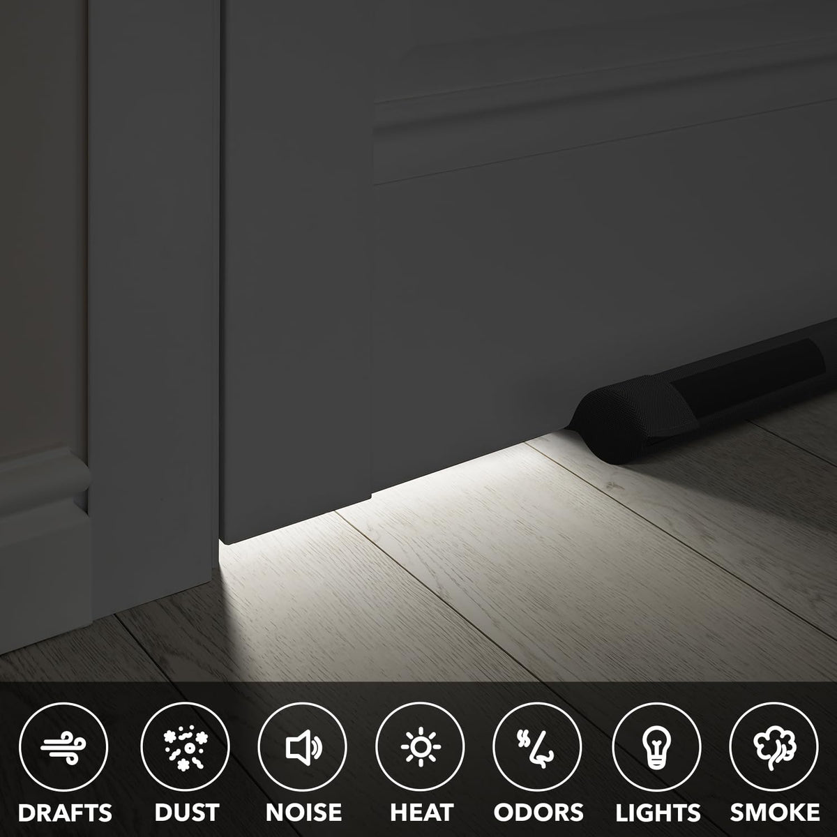 Everlasting Comfort 2 Sided Under Door Draft Stopper for Bottom of Doors - Quick Install, Keeps Heat In & Cold Air Out- Weather Stripping Door Seal Strip & Noise Blocker for Interior -Fits 76 - 91cm W 🍁 All In One Marketplace Canada