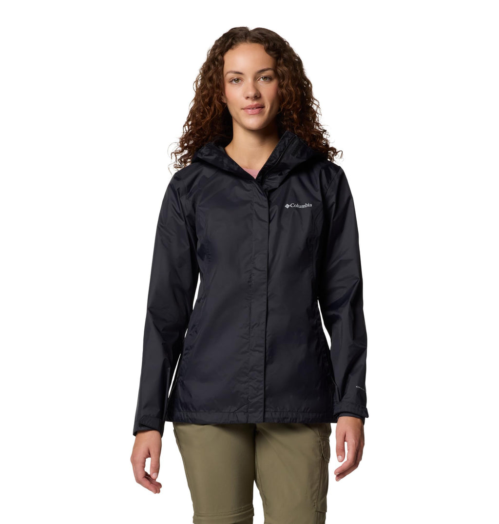 Columbia Womens Arcadia II Waterproof Rain Jacket, Black, X-Large 🍁 All In One Marketplace Canada