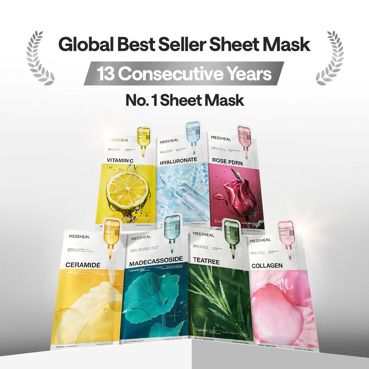 MEDIHEAL Ceramide Essential Face Mask - Moisturizing, Barrier Repair with Panthenol & Adenosine for Intense Hydration for Dry & Sensitive Skin, Face Mask for Women, Vegan, Korean Skincare (10 Sheets) 🍁 All In One Marketplace Canada