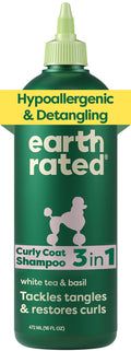 Earth Rated (A Canadian Company), 3-in-1 Detangling Dog Shampoo and Conditioner, Deodorizing Oatmeal Shampoos for Dogs and Puppies, Great for Smelly Pets, White Tea and Basil Scent, 473 ml 🍁 All In One Marketplace Canada