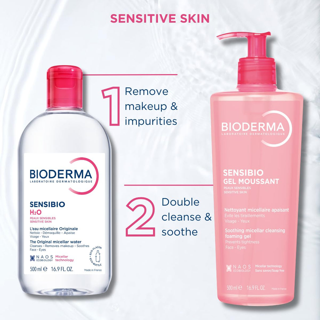 Bioderma - Sensibio - H2O Micellar Water - Makeup Remover Cleanser - Face Cleanser for Sensitive Skin 🍁 All In One Marketplace Canada