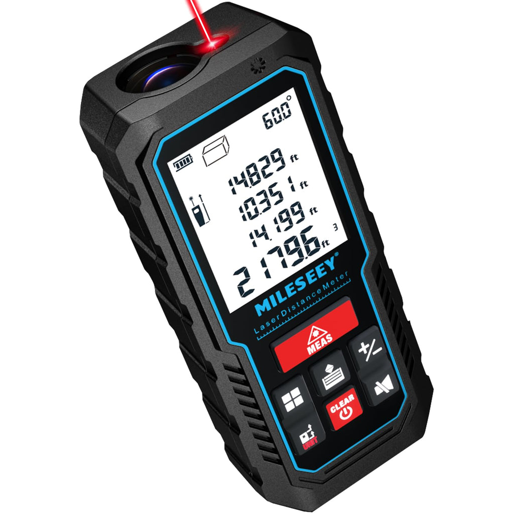 229Ft Laser Measure Device, Mileseey Digital Laser Tape Measure with Upgraded Electronic Angle Sensor, ±2mm Accuracy, Area Measurement,Volume and Pythagoras, Backlit LCD,Mute, Battery Included 🍁 All In One Marketplace Canada