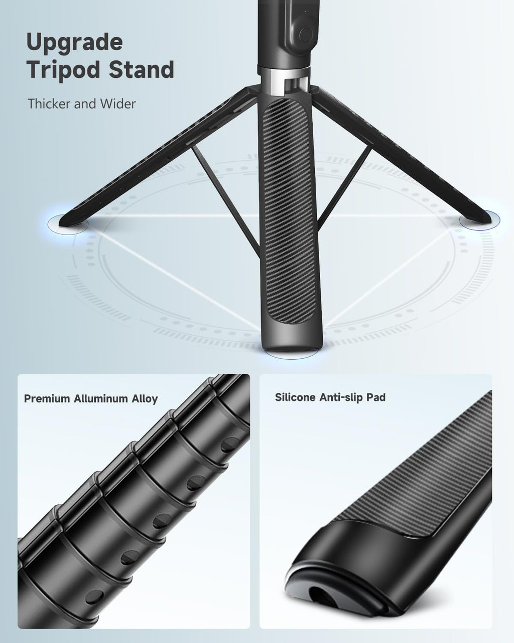 RISEOFLE 71” Phone Tripod & Selfie Stick, Portable All in One Extendable Cell Phone Tripod Stand, with Wireless Remote Control for iPhone/Samsung/Android/Camera 🍁 All In One Marketplace Canada