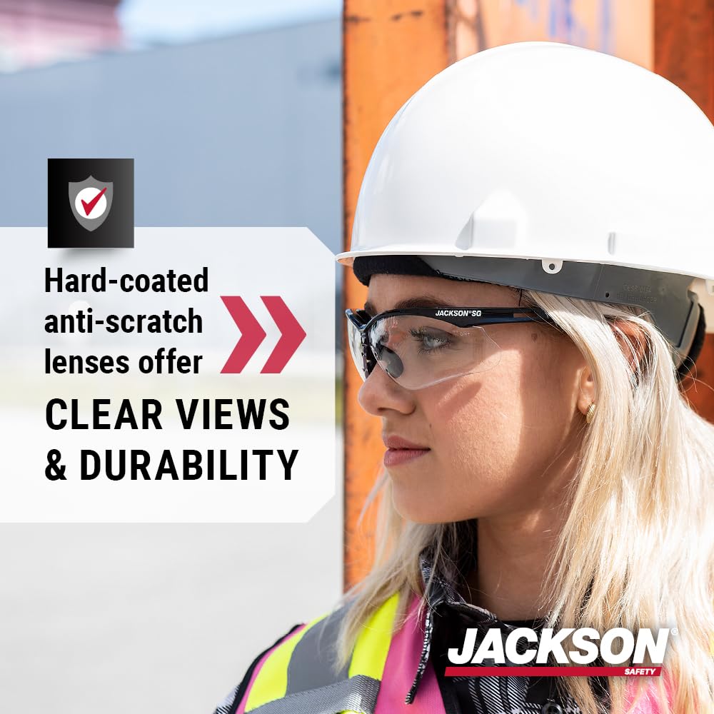 Jackson Safety SG Glasses (3-Pack) — CSA Z94.3, Black