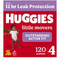 Disposable Baby Diapers Size 4 - Huggies Little Movers, 120ct, Mega Colossal Pack 🍁 All In One Marketplace Canada