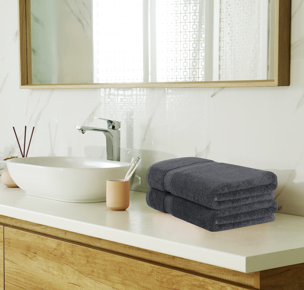 Utopia Towels 8 Piece Premium Towel Set, 2 Bath, 2 Hand, and 4 Wash Cloths, 600 GSM 100% Ring Spun Cotton Highly Absorbent Towels for Bathroom, Gym, Hotel, and Spa, Grey 🍁 All In One Marketplace Canada