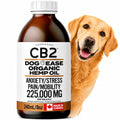CB2 Hemp Oil for Dogs [225,000mg / 240mL / Organic] - Natural Hip and Joint Supplement for Dogs - Calming Anxiety Relief - Extra Strength for Pain, Inflammation, Arthritis, Stress, Aggression 🍁 All In One Marketplace Canada