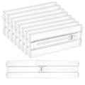 Vtopmart 8 Pack Drawer Dividers for Clothes, Adjustable 4" High Expandable from 10.2"-16.5" Dresser Drawer Organizer, Clear Plastic Dresser Organizer for Baby Clothes, Underwear, Socks 🍁 All In One Marketplace Canada