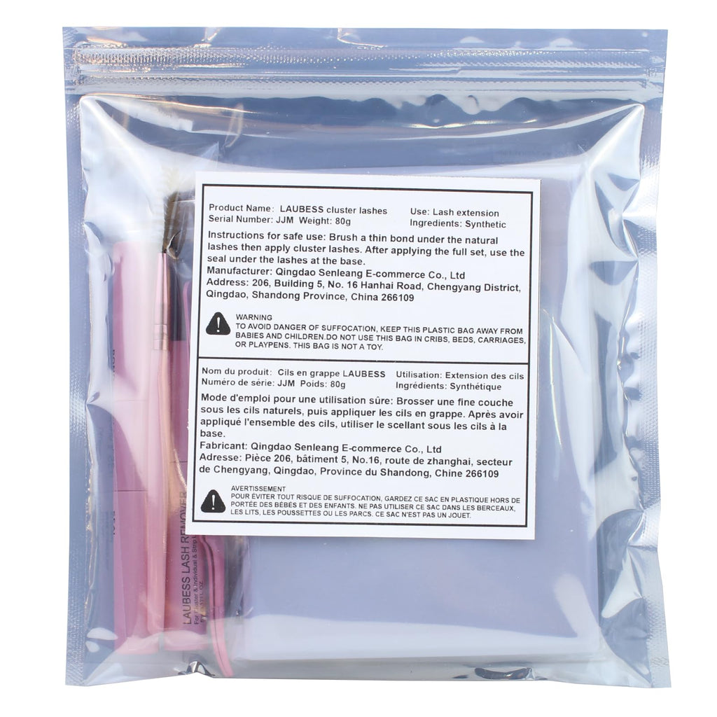 Lash Extension Kit 20D+40D Clusters With Bond and Seal - Waterproof DIY Eyelash Extension Set With Tweezers (Set 20D/40D-0.07D-9-16Mix) 🍁 All In One Marketplace Canada