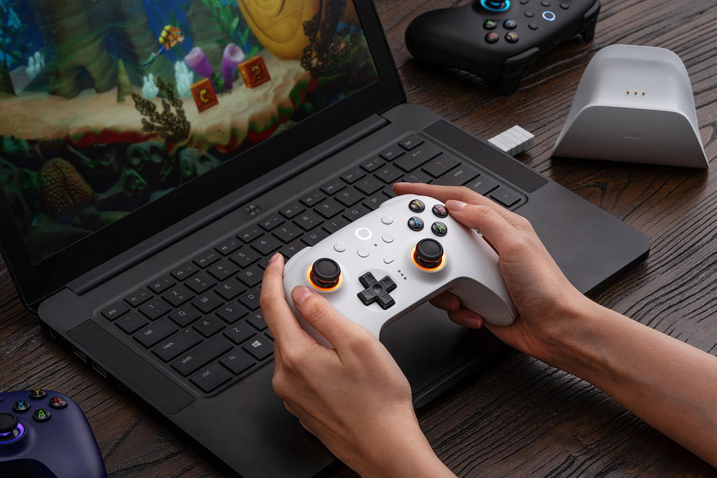 8BitDo Ultimate 2 Wireless Controller for Windows & Android, Gaming Controller with TMR Joysticks, Switchable Hall Effect/Tactile Triggers, RGB Fire Ring, 8Speed Wireless Tech, Purple 🍁 All In One Marketplace Canada
