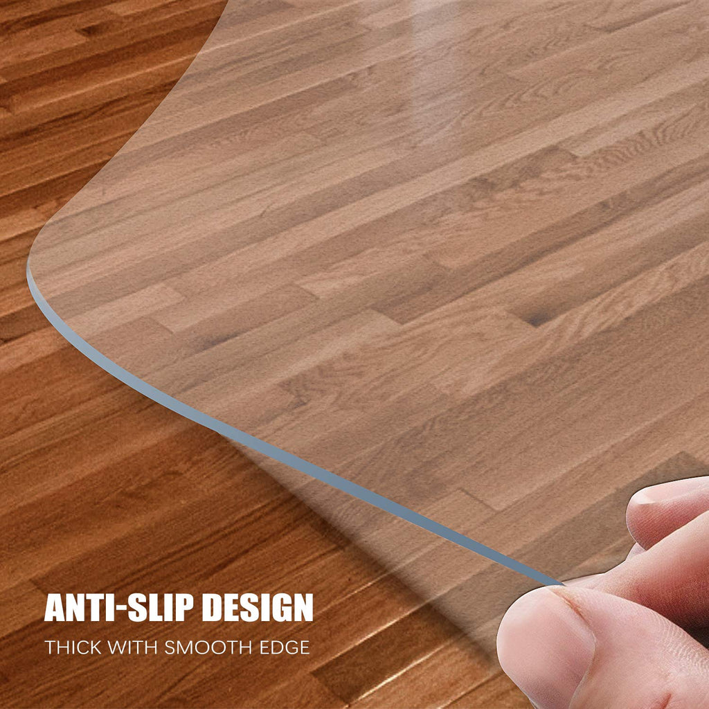 Kuyal Clear Chair mat for Hard Floors 36 x 48 inches Transparent Floor Mats Wood/Tile Protection Mat for Office & Home (36" X 48" Rectangle) 🍁 All In One Marketplace Canada