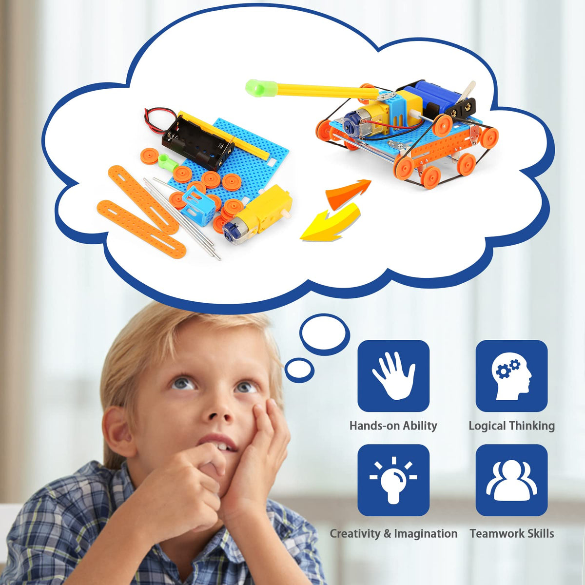STEM Toys Science Kit for Kids 6-8 8-10 10-12, Crafts for Boys Girls Gifts 9-12 Years Old, STEM Building Robot Car Toys for Birthday Gift Ideas Age 8 9 10 11 12