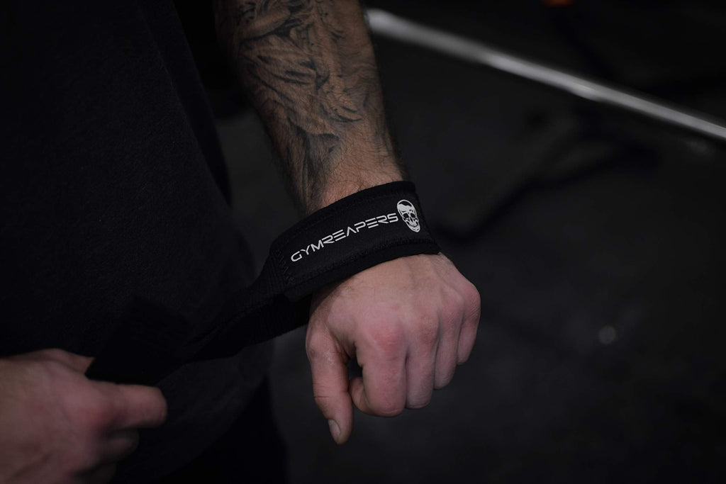 Gymreapers Lifting Wrist Straps for Weightlifting, Bodybuilding, Powerlifting, Strength Training, & Deadlifts - Padded Neoprene with 18" Cotton (Black) 🍁 All In One Marketplace Canada