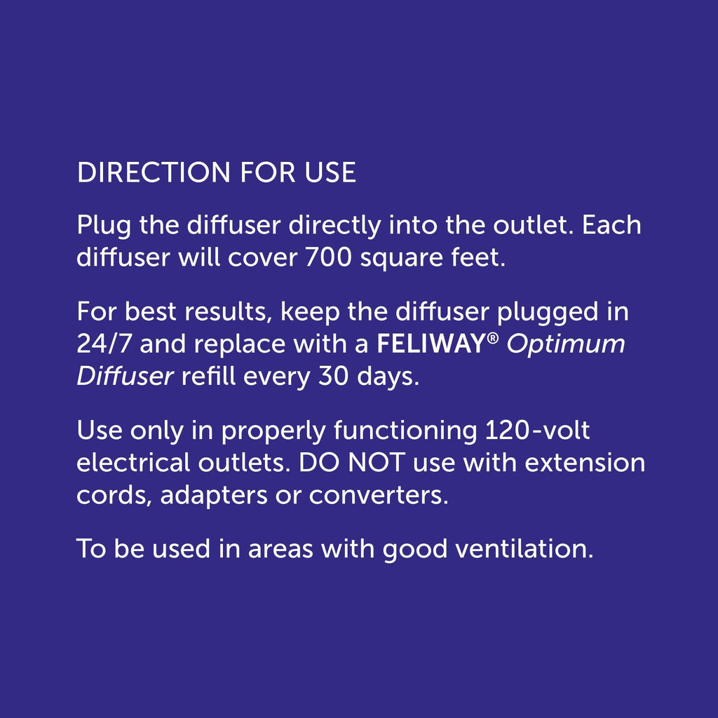 FELIWAY Optimum Diffuser Refill, Promotes Calmness AND Harmony in Cats & Kittens, VHP Registered NN.P5V2, includes 1 Refill, Lasts 30 Days, Cat Calming Pheromones, 48ml 🍁 All In One Marketplace Canada