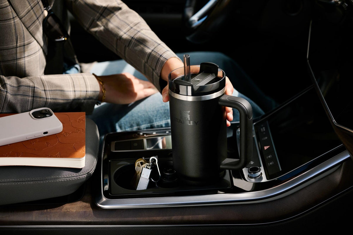 Stanley Quencher H2.0 Tumbler with Handle and Straw 40 oz | Flowstate 3-Position Lid | Cup Holder Compatible for Travel | Insulated Stainless Steel Cup | BPA-Free | Peony 🍁 All In One Marketplace Canada