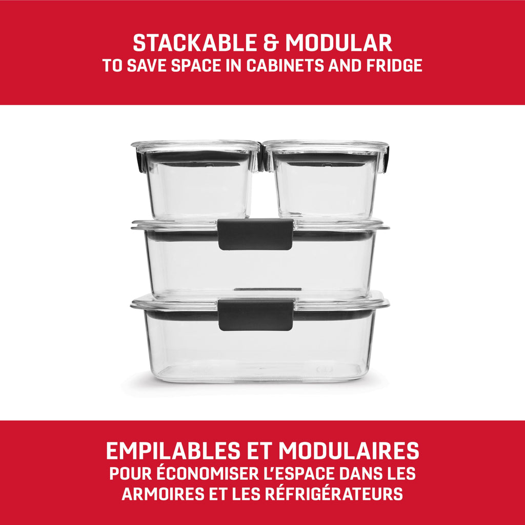 Rubbermaid 44-Piece Brilliance Food Storage Containers with Lids for Lunch, Meal Prep and Leftovers, Dishwasher Safe, Leak-Proof & BPA-Free 🍁 All In One Marketplace Canada