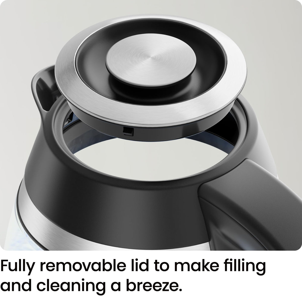 Chefman Electric Kettle, 1.8L 1500W, Hot Water Boiler, Removable Lid for Easy Cleaning, Auto Shut Off, Boil-Dry Protection, Stainless Steel Filter, BPA Free, Borosilicate Glass Electric Tea Kettle 🍁 All In One Marketplace Canada
