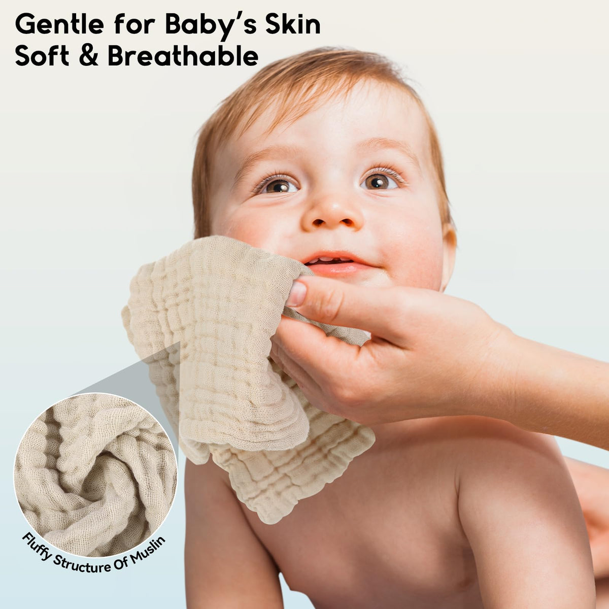 Unnivoll Muslin Burp Cloths Baby 12''X12'',Baby Washcloths 6 Pack, 100% Cotton Baby Wash Cloths Absorbent and Soft for Newborn Infants Kids Boys Girls Multicolor 🍁 All In One Marketplace Canada