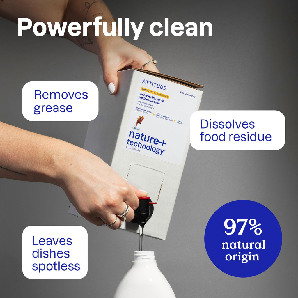 ATTITUDE Citrus Zest Dish Soap Refill — 2 L