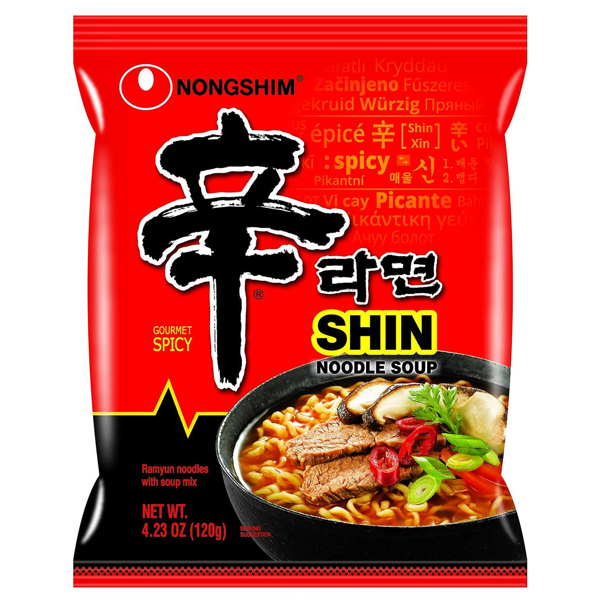 NongShim Shin Ramyun Spicy Noodle Soup — 16 Pack