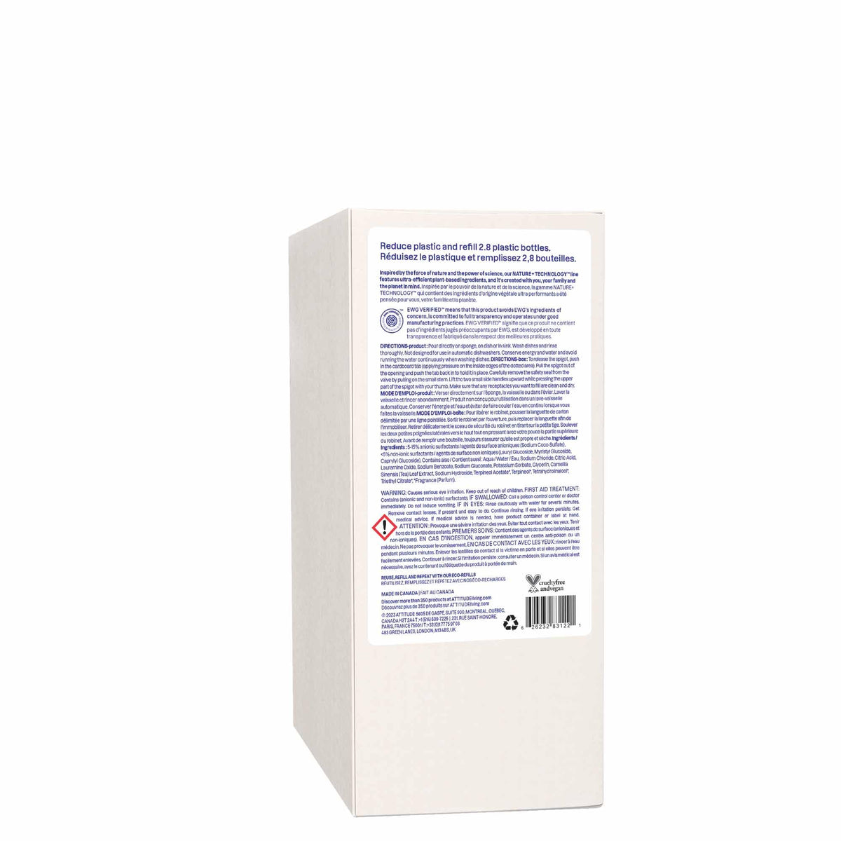 ATTITUDE Citrus Zest Dish Soap Refill — 2 L