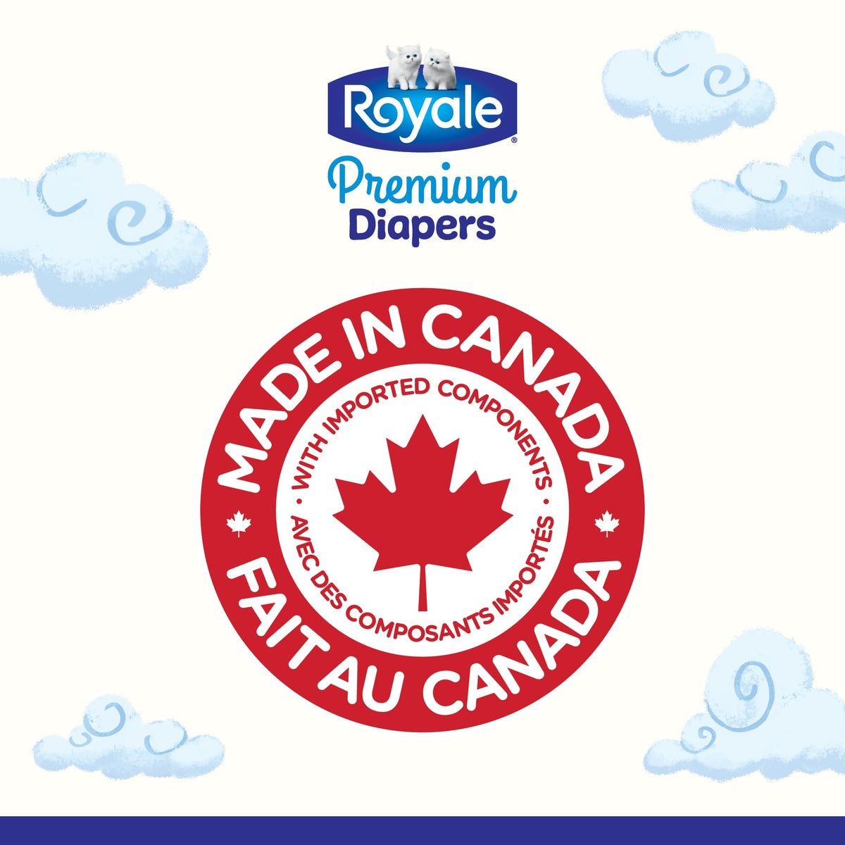 Royale Premium Diapers, Size 4 (22-37 lb), 156 Count, Disposable Baby Diapers (Packaging may vary) 🍁 All In One Marketplace Canada
