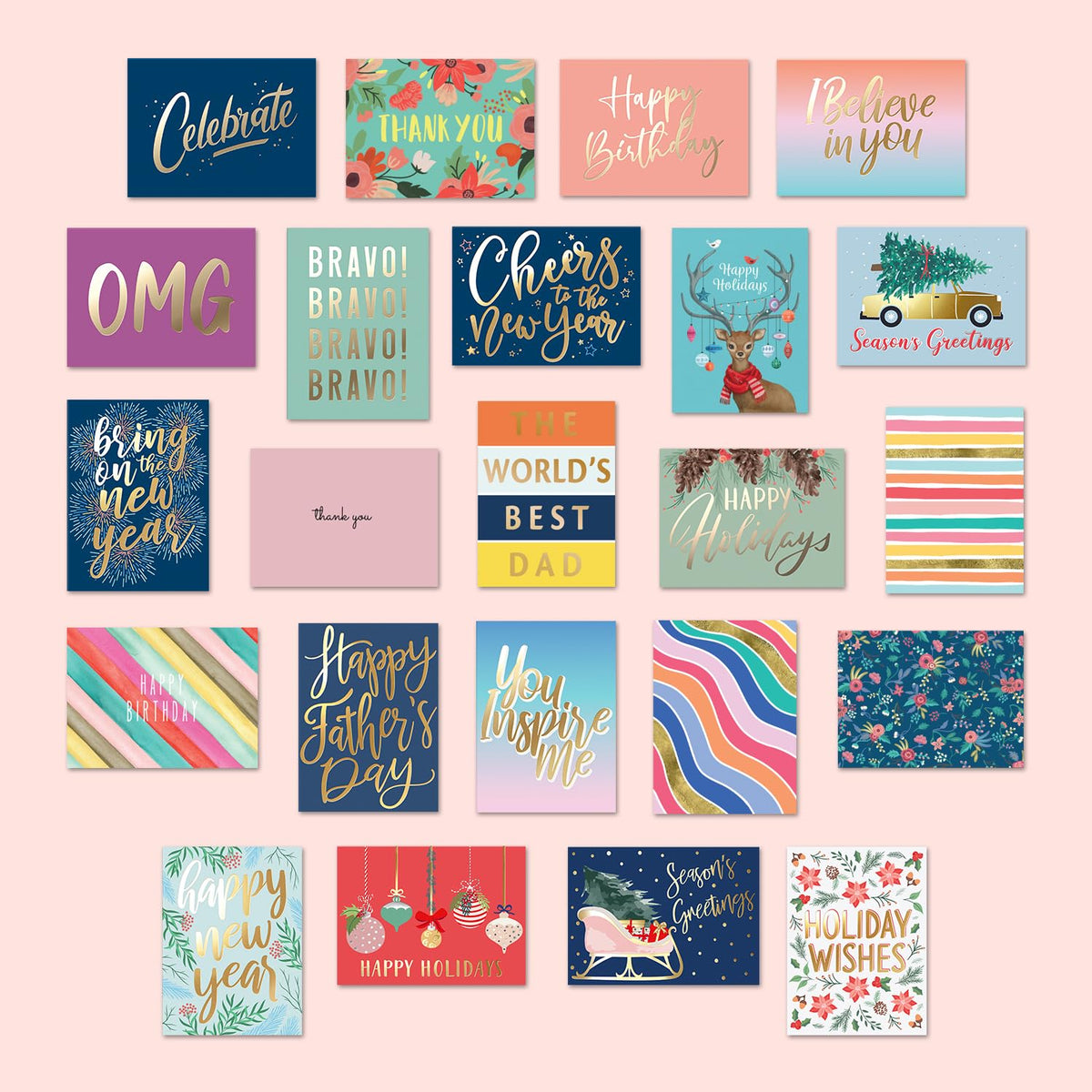 Sweetzer & Orange 100 All Occasion Cards & Envelopes Set - Greeting Notecards Assortment Box - Birthday Cards Bulk for Office, Thank You, Holiday, Blank Notecards & more – Organizer Box Included 🍁 All In One Marketplace Canada
