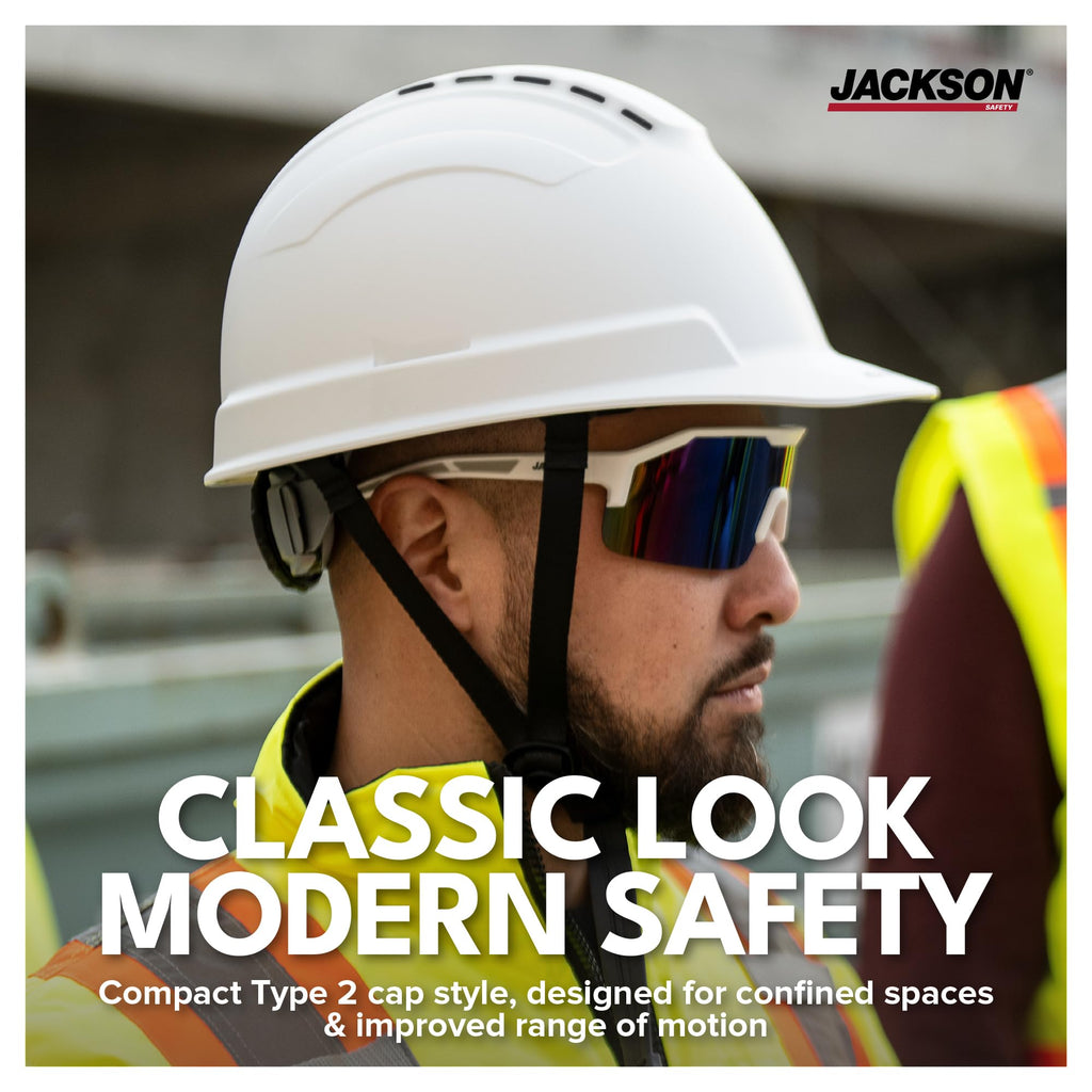 Jackson Safety SENTRY2 Vented Hard Hat — Type 2 Class C, White (22320)
