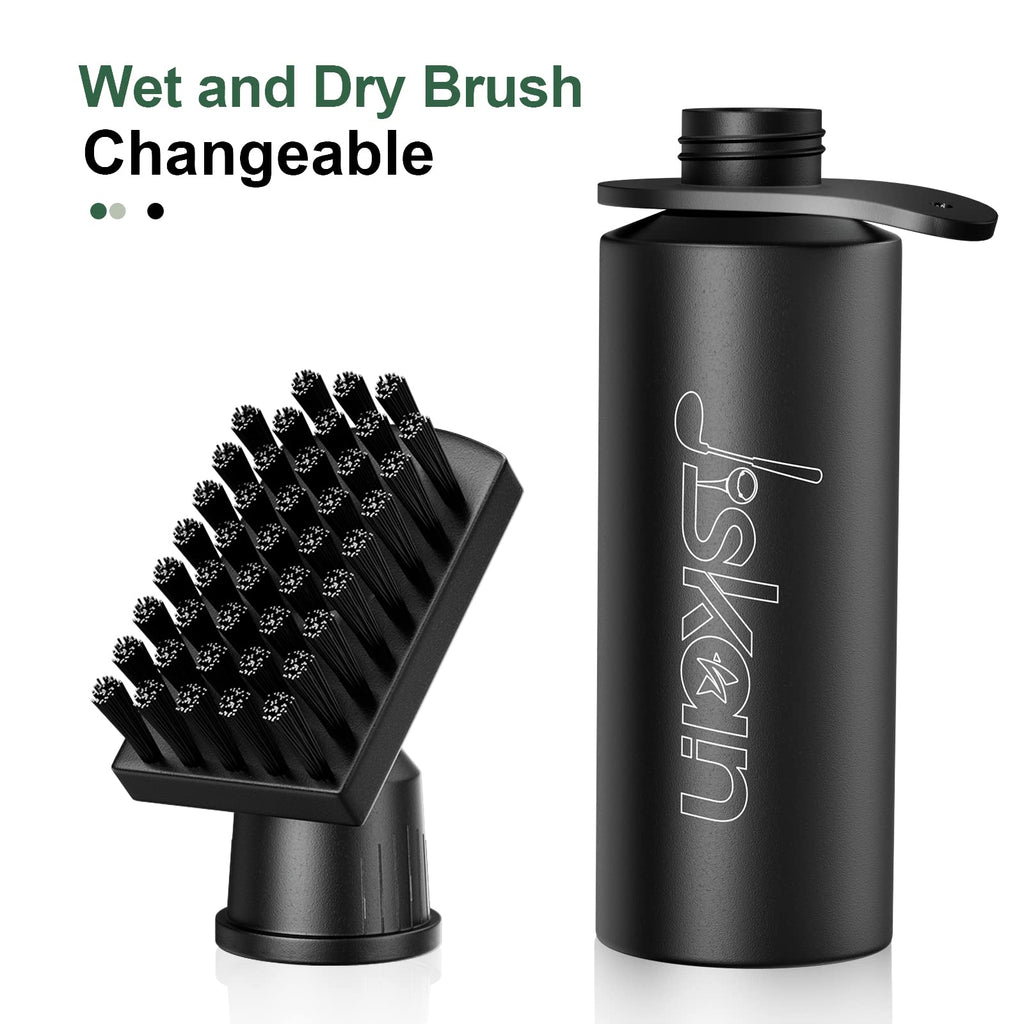 Jiskan Pro Golf Club Brush Cleaner with Retainer Clip and Squeeze Water Bottle 7.5 Inches Holds 4 Ounces of Water, Essentials Golf Accessories for Men Best Gifts for Men 🍁 All In One Marketplace Canada