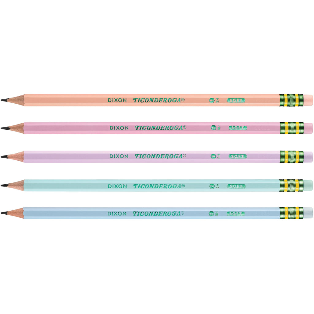 Ticonderoga Wood-Cased Pencils Master Pack, Pre-Sharpened, #2 HB Soft, Pastel Colors, 150 Count 🍁 All In One Marketplace Canada