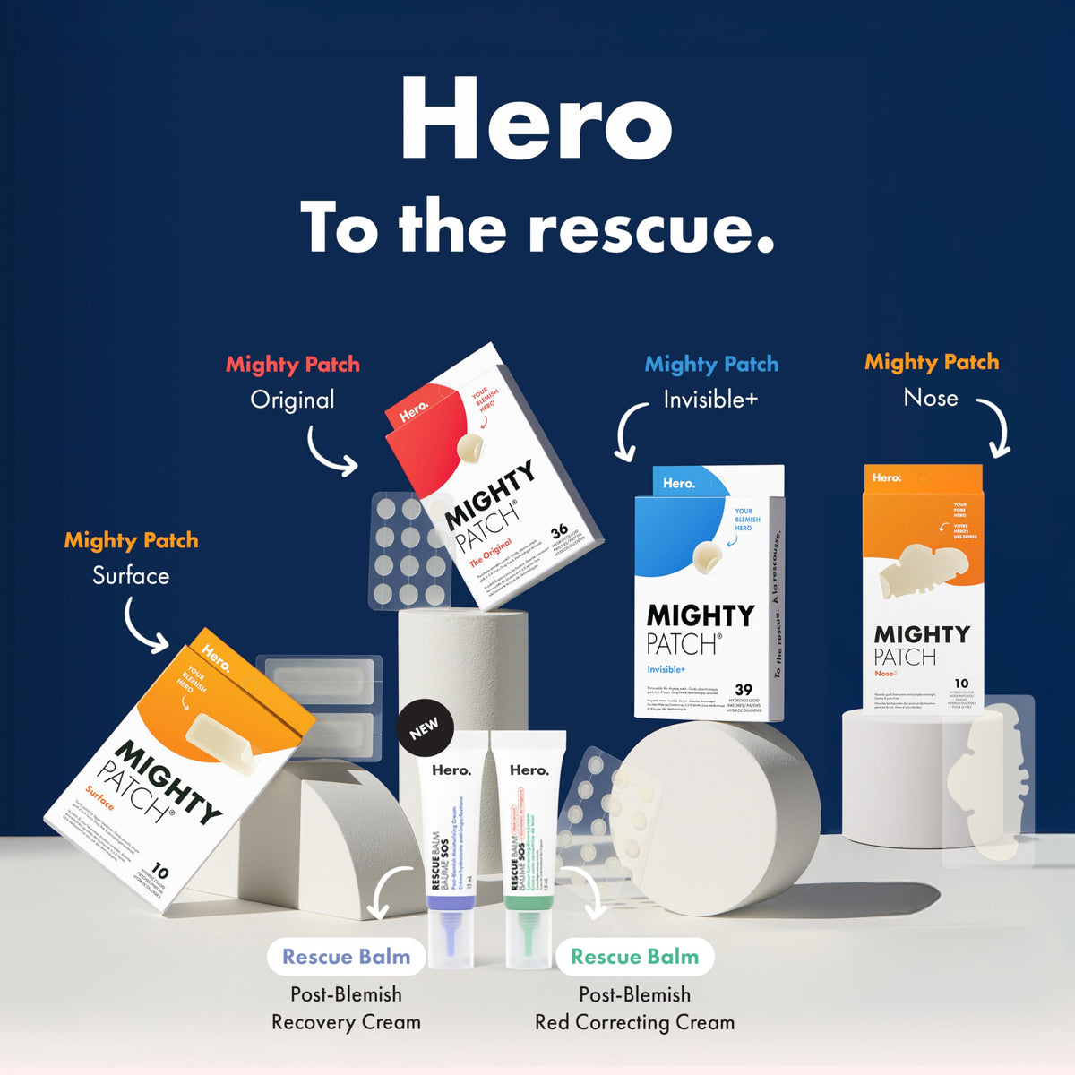 Hero Cosmetics Mighty Patch Original – Hydrocolloid Patch for Pimples, Overnight Acne Blemish & Zit Stickers for Sensitive Skin, (72 Count) 🍁 All In One Marketplace Canada