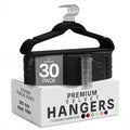Utopia Home Velvet Hangers 30 Pack, Heavy Duty, Non-Slip, Space Saving Felt Clothes Hangers with 360° Hook & Notches (Black) 🍁 All In One Marketplace Canada