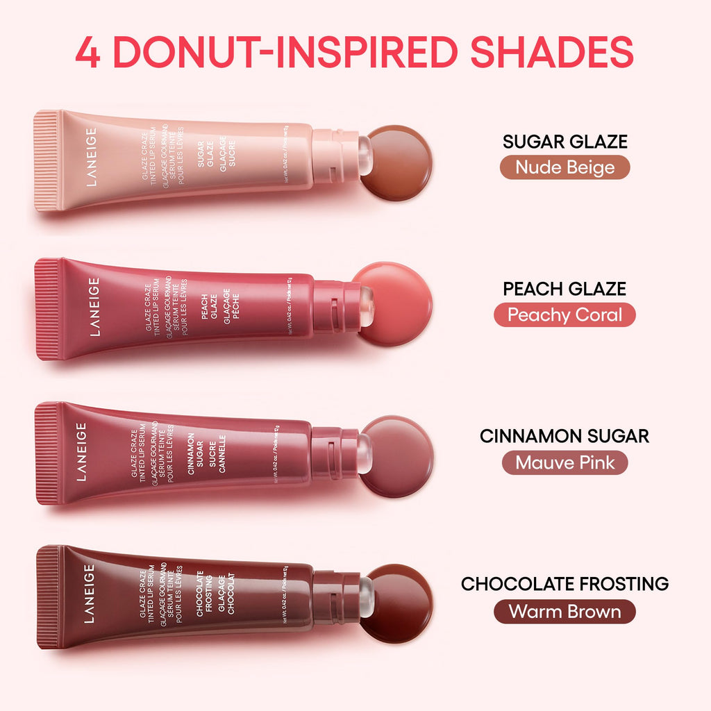 LANEIGE Glaze Craze Tinted Lip Serum, Maple Glaze: Hydrating Lip Serum for Glossy, Nourished Lips with Plumping Polypeptides 🍁 All In One Marketplace Canada