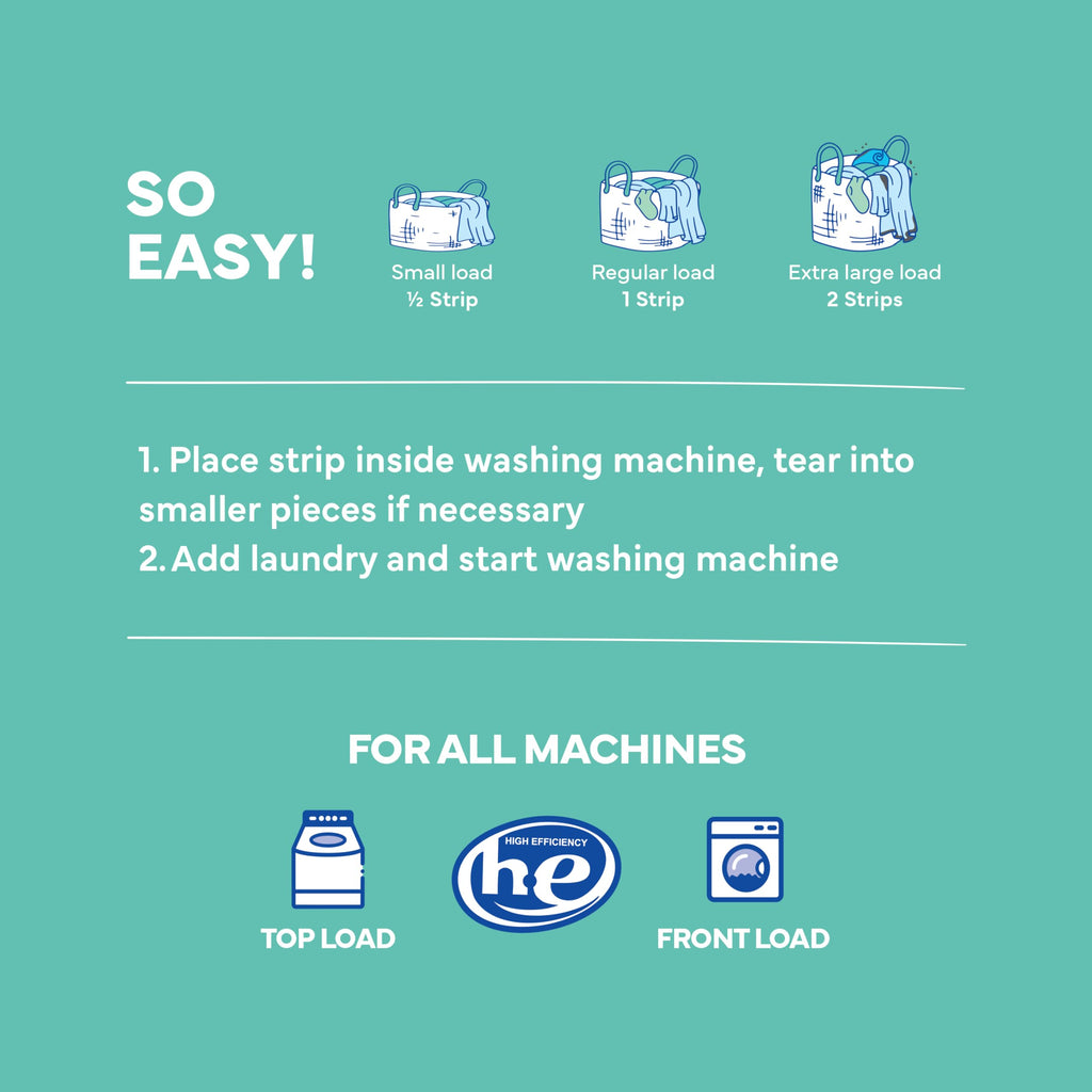 Tru Earth Unscented Laundry Sheets — 64 Sheets, Up to 128 Loads