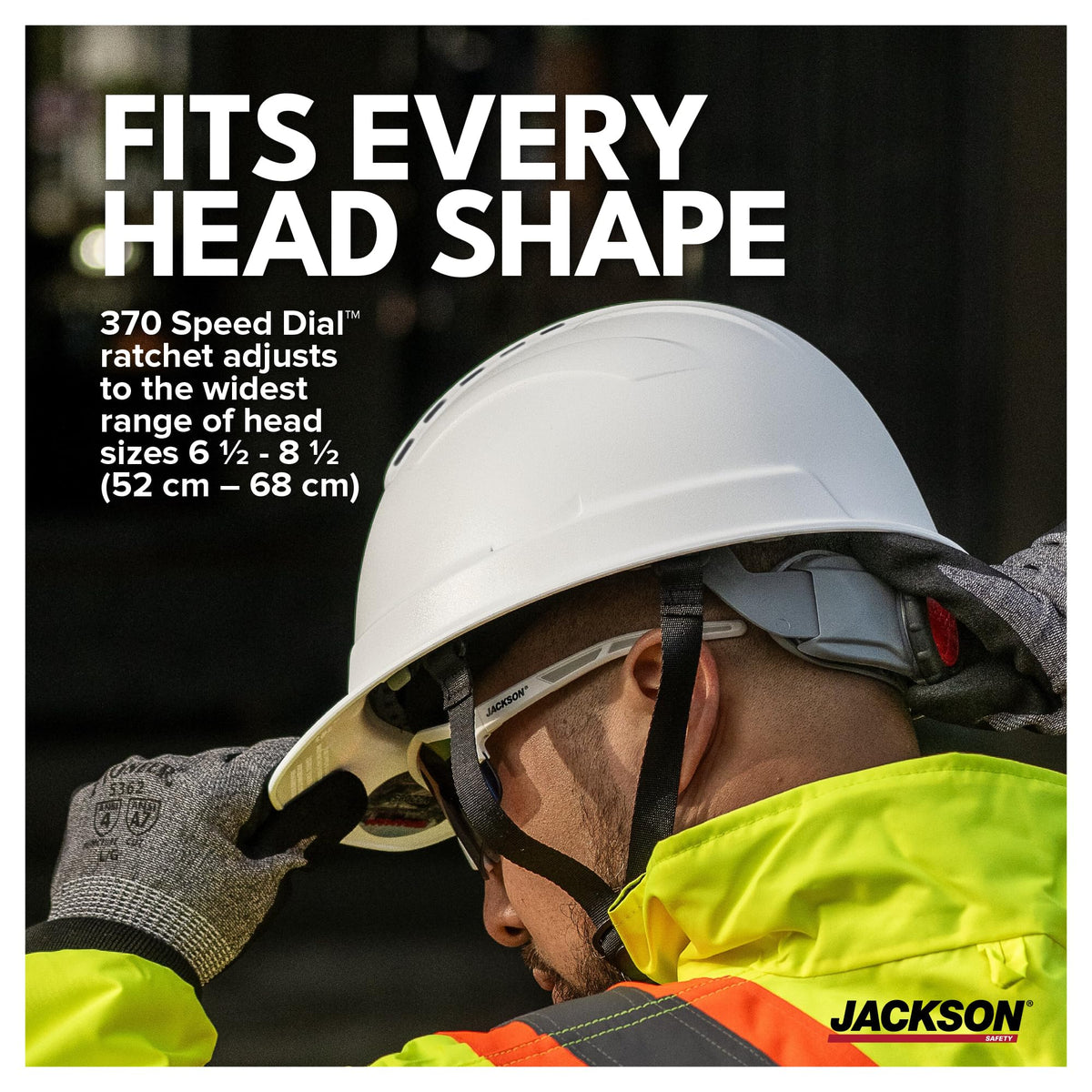 Jackson Safety SENTRY2 Vented Hard Hat — Type 2 Class C, White (22320)