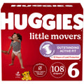 Huggies Size 6 Diapers, Little Movers Baby Diapers, Size 6 (35+ lbs), 108 Count 🍁 All In One Marketplace Canada