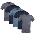 Gildan Men's Crew T-Shirts, Multipack, Style G1100, Navy/Heather Navy/Indigo Blue (5-Pack), XX-Large 🍁 All In One Marketplace Canada