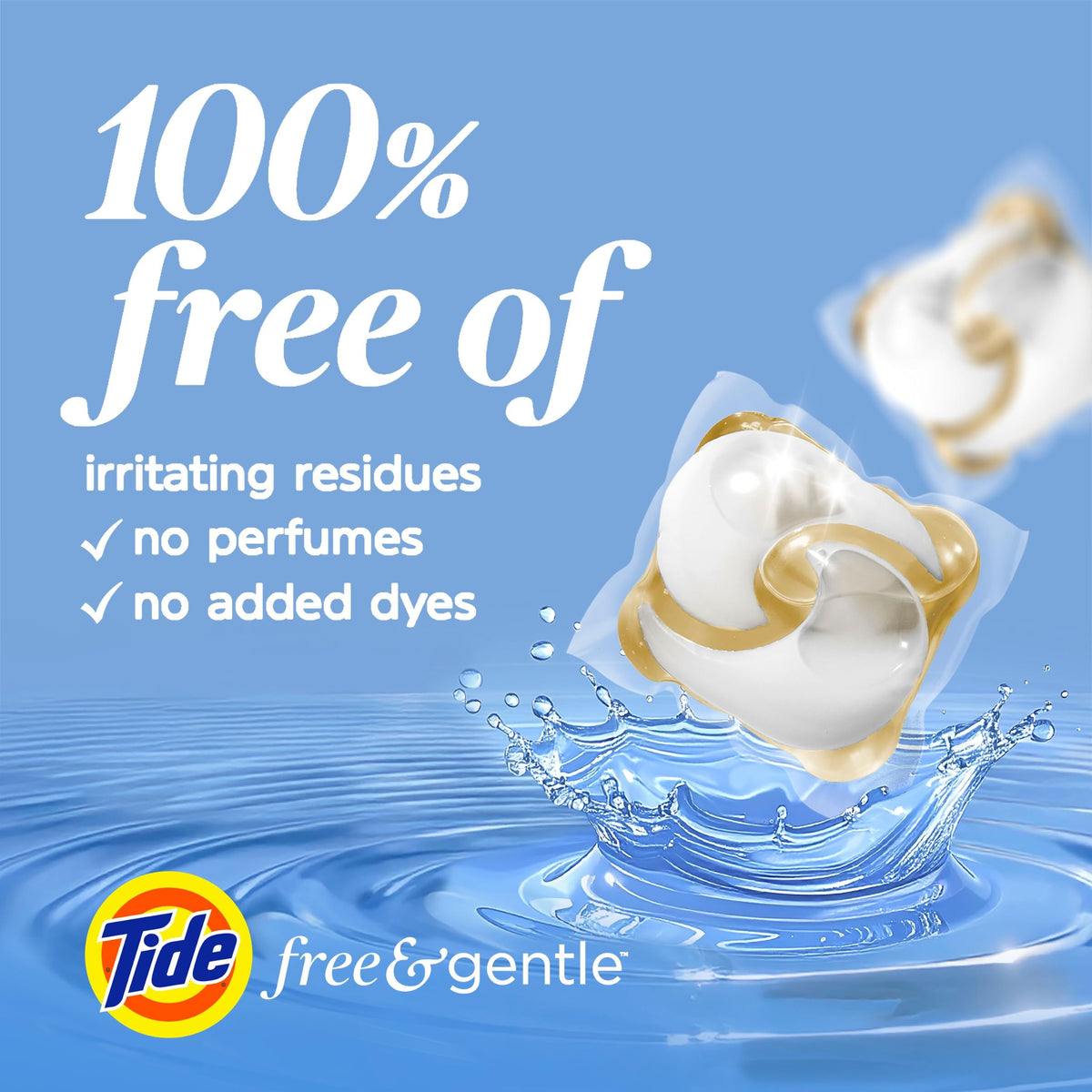 Tide PODS Free & Gentle Laundry Detergent — 76 Pacs