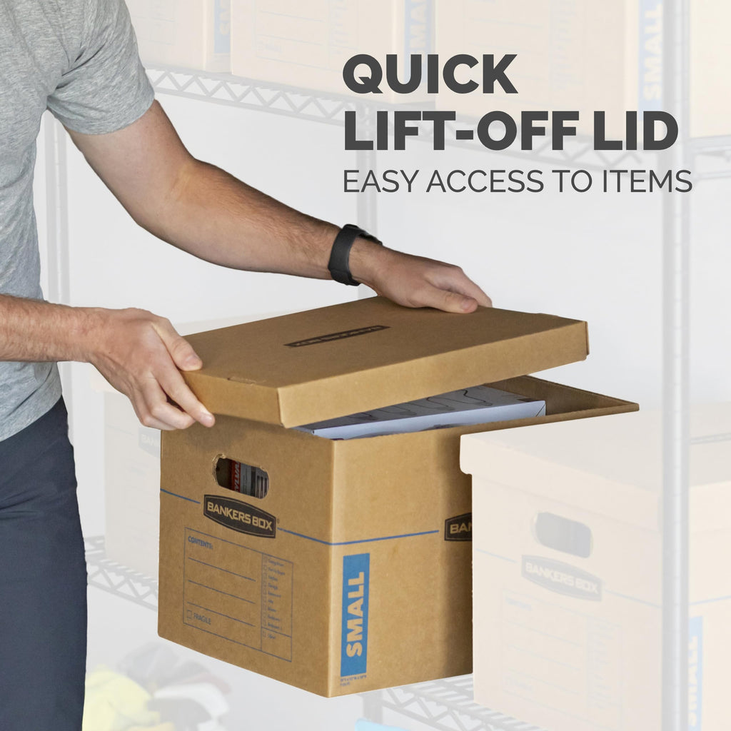 Bankers Box SmoothMove Classic Moving Kit Boxes, Tape-Free Assembly, Easy Carry Handles, 8 Small 4 Medium, 12 Pack(7716403) 🍁 All In One Marketplace Canada