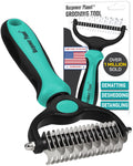 Maxpower Planet Pet Grooming Brush - Double Sided Shedding, Dematting - Undercoat Rake Dogs - Dog Grooming Brush - Deshedding Brush for Dogs - Dog Brush, Cat Brush, Reduce Shedding by 95%, Turquoise 🍁 All In One Marketplace Canada