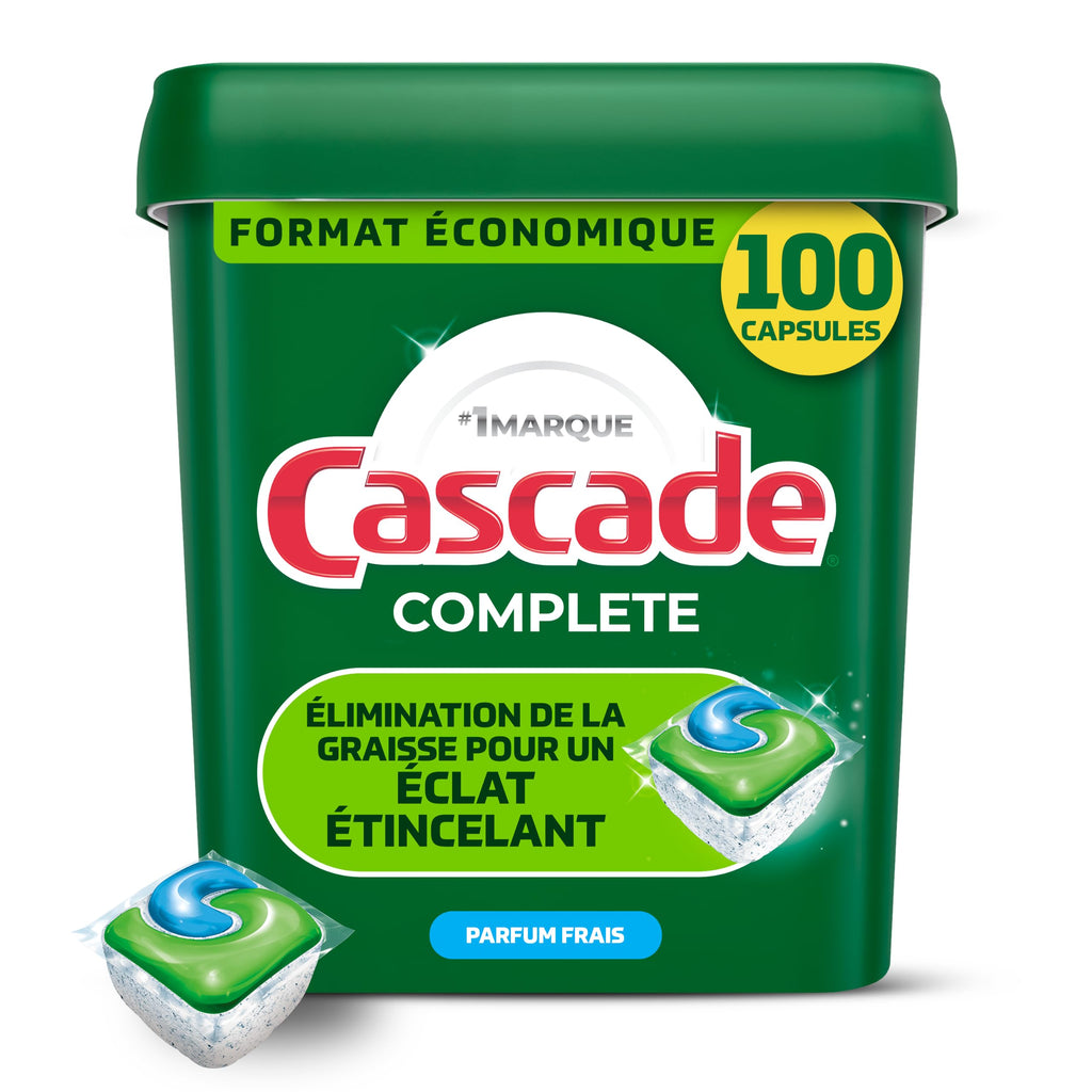 Cascade Complete Dishwasher Detergent Pods, Dish Detergent Soap, Fresh Scent, 100 Count 🍁 All In One Marketplace Canada