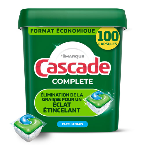 Cascade Complete Dishwasher Detergent Pods, Dish Detergent Soap, Fresh Scent, 100 Count 🍁 All In One Marketplace Canada