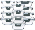 M MCIRCO 24-Piece Glass Food Storage Containers with Snap Locking Lids,Glass Meal Prep Containers Set - Airtight Lunch Containers, Microwave, Oven, Freezer and Dishwasher 🍁 All In One Marketplace Canada