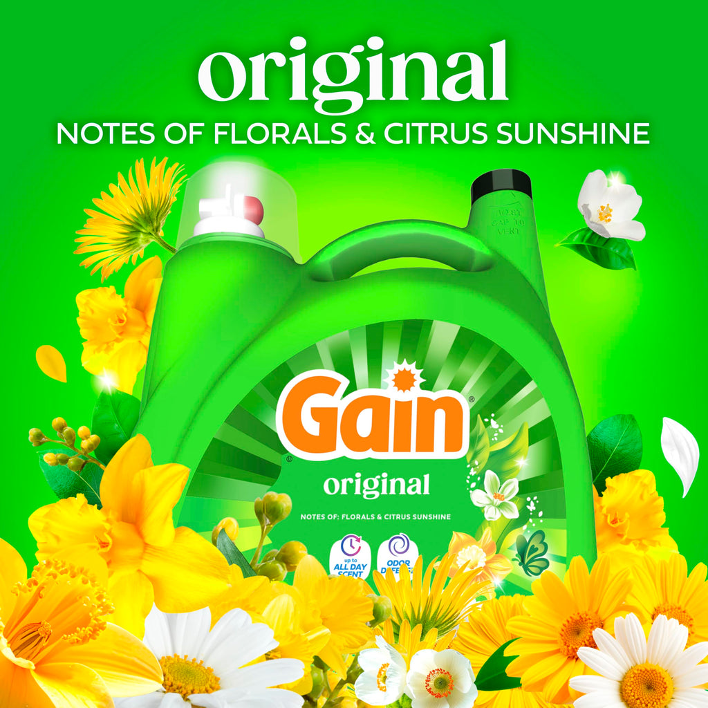 Gain Aroma Boost Liquid Laundry Detergent, Original Scent, HE Compatible, 107 Loads, 4.55L 🍁 All In One Marketplace Canada