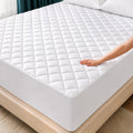 Utopia Bedding Quilted Fitted Mattress Pad, King Size, Elastic Fitted Mattress Topper Protector and Cover Stretches up to 16 Inches Deep, Machine Washable (White) 🍁 All In One Marketplace Canada