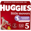 Huggies Size 5 Diapers, Little Movers Baby Diapers, Size 5 (27+ lbs), 132 Count, Packaging May Vary 🍁 All In One Marketplace Canada